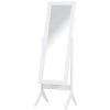 Miroir sur pied rectangulaire HomCom blanc poli de 15,8 po x 18 po