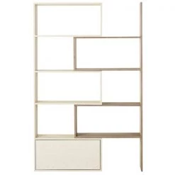 Bibliothèque HomCom standard chêne clair à 5 étagères en composite -HOMCOM Soldes 2022 330896317 AlternateImage6 l