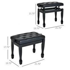 Banquette de piano réglable noire par HomCom -HOMCOM Soldes 2022 330896318 AlternateImage2 l