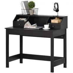 Bureau moderne/contemporain HomCom noir de 41,25 po