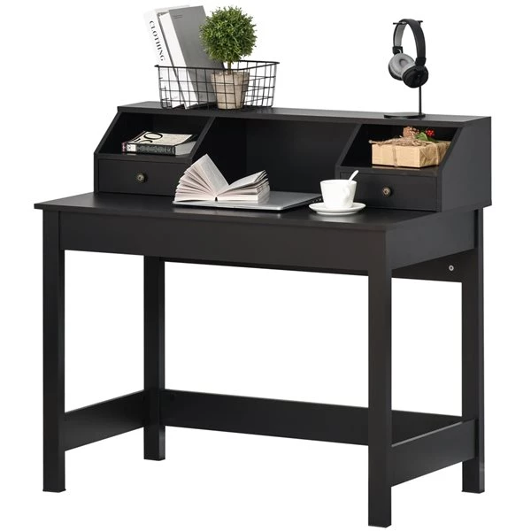 Bureau moderne/contemporain HomCom noir de 41,25 po 1 Bureau moderne/contemporain HomCom noir de 41,25 po