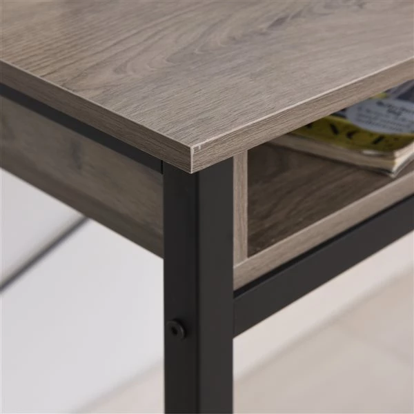 Bureau moderne/contemporain HomCom gris et noir de 29,5 po 4 Bureau moderne/contemporain HomCom gris et noir de 29,5 po – Image 4