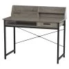 Bureau moderne/contemporain HomCom gris et noir de 29,5 po