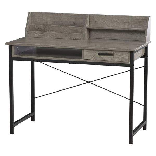Bureau moderne/contemporain HomCom gris et noir de 29,5 po 1 Bureau moderne/contemporain HomCom gris et noir de 29,5 po