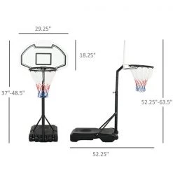 Panier de basketball extérieur HomCom portable et ajustable de 18,3 po -HOMCOM Soldes 2022 330912592 AlternateImage2 l