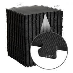 Tapis en mousse HomCom noir emboîtable de 0,4 po x 24,4 po x 24,4 po, paquet de 54 -HOMCOM Soldes 2022 330912603 AlternateImage2 l