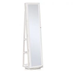 Armoire à bijoux sur pied par HomCom pivotante, blanc