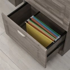 Classeur latéral à 2 tiroirs HomCom, fini en bois gris 7 Classeur latéral à 2 tiroirs HomCom, fini en bois gris -HOMCOM Soldes 2022 330928534 AlternateImage3 l