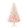 Sapin de Noël artificiel de Homcom de 5 pi sur pieds de style épinette régulier, rose