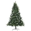 Sapin de Noël artificiel de Homcom de 6,9 pi floqué sur pieds régulier, vert