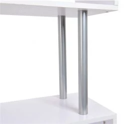 Bibliothèque en composite blanc par HomCom avec 4 tablettes -HOMCOM Soldes 2022 330928554 AlternateImage3 l