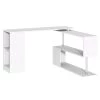 Bureau en forme de L HomCom moderne et contemporain blanc de 55 po