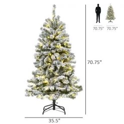 Sapin de Noël artificiel de Homcom de 6 pi floqué sur pieds régulier avec 250 lumières multicolores, vert 6 Sapin de Noël artificiel de Homcom de 6 pi floqué sur pieds régulier avec 250 lumières multicolores, vert -HOMCOM Soldes 2022 330928571 AlternateImage2 l