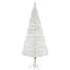 Sapin de Noël artificiel de Homcom de 6 pi sur pieds régulier avec 220 lumières multicolores, blanc