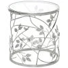 HOMCOM Table Basse en Verre Trempé Table d'Appoint Vintage Maison Argent