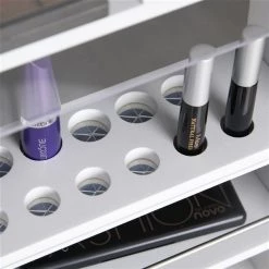 Armoire à bijoux à installation murale par HomCom avec lumières DEL, blanc -HOMCOM Soldes 2022 330928591 AlternateImage3 l