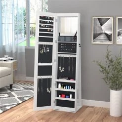 Armoire à bijoux sur pied par HomCom avec lumières DEL, blanc 8 Armoire à bijoux sur pied par HomCom avec lumières DEL, blanc -HOMCOM Soldes 2022 330928594 AlternateImage3 l