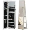 Armoire à bijoux sur pied par HomCom avec lumières DEL, blanc