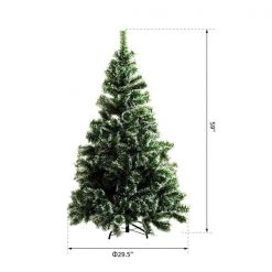 Sapin de Noël artificiel de Homcom de 5 pi floqué sur pieds de style pin régulier, vert -HOMCOM Soldes 2022 330928597 AlternateImage2 l