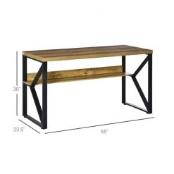 Bureau d'écriture brun pâle HomCom moderne et contemporain de 55 po 7 Bureau d'écriture brun pâle HomCom moderne et contemporain de 55 po -HOMCOM Soldes 2022 330928600 AlternateImage2 l