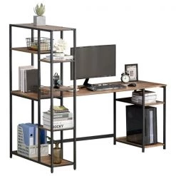 Bureau d'ordinateur brun HomCom moderne et contemporain de 67 po -HOMCOM Soldes 2022 330928602 AlternateImage3 l