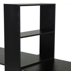 Bureau d'ordinateur noir HomCom moderne et contemporain de 88,25 po 9 Bureau d'ordinateur noir HomCom moderne et contemporain de 88,25 po -HOMCOM Soldes 2022 330928643 AlternateImage4 l