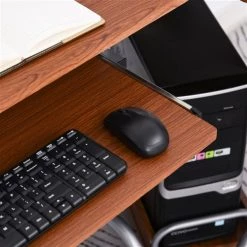 Bureau d'ordinateur en forme de L brun HomCom moderne et contemporain de 65 po -HOMCOM Soldes 2022 330928664 AlternateImage3 l