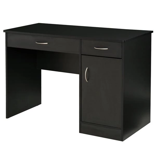 Bureau d'ordinateur noir HomCom moderne et contemporain de 43,75 po 1 Bureau d'ordinateur noir HomCom moderne et contemporain de 43,75 po