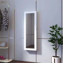 Armoire à bijoux à installation murale par HomCom avec miroir, blanc 8 Armoire à bijoux à installation murale par HomCom avec miroir, blanc -HOMCOM Soldes 2022 330928682 AlternateImage3 l