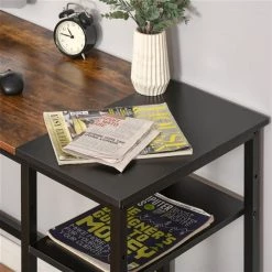 Bureau en forme de L HomCom brun moderne et contemporain de 47,25 po -HOMCOM Soldes 2022 330928688 AlternateImage4 l