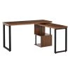 Bureau en forme de L HomCom moderne et contemporain brun de 55 po