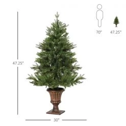 Sapin de Noël artificiel de Homcom de 4 pi en pot régulier avec 80 lumières constantes multicolores, vert -HOMCOM Soldes 2022 330928691 AlternateImage2 l