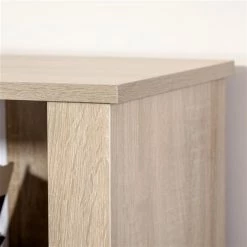 Bibliothèque moderne en composite par HomCom beige chêne avec 4 tablettes -HOMCOM Soldes 2022 330928700 AlternateImage4 l