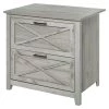 Classeur latéral à 2 tiroirs HomCom avec fini en bois gris