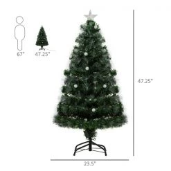 Sapin de Noël artificiel de Homcom de 4 pi régulier sur pieds avec 130 lumières multicolores, vert -HOMCOM Soldes 2022 330928706 AlternateImage2 l