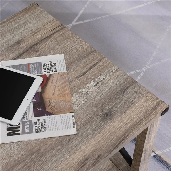 HOMCOM Table Basse Industrielle à 2 Niveaux Table d'Appoint Étagère Inférieure 5 HOMCOM Table Basse Industrielle à 2 Niveaux Table d'Appoint Étagère Inférieure – Image 5