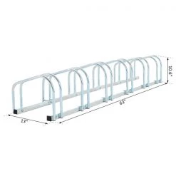 Support à vélos en acier argent par HomCom pour 6 vélos -HOMCOM Soldes 2022 330928714 AlternateImage2 l