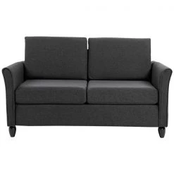Causeuse moderne HomCom en polyester gris foncé -HOMCOM Soldes 2022 330928723 AlternateImage4 l