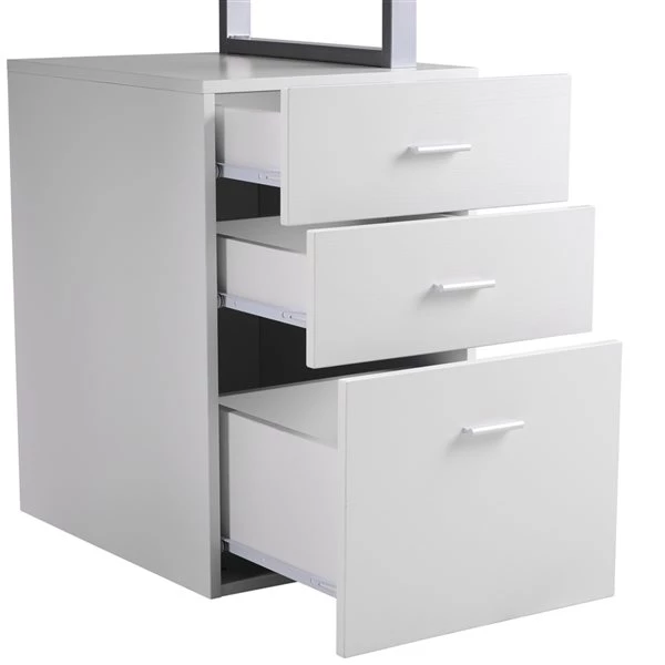 Bureau d'ordinateur blanc HomCom moderne et contemporain de 58,25 po 4 Bureau d'ordinateur blanc HomCom moderne et contemporain de 58,25 po – Image 4