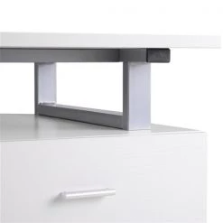 Bureau d'ordinateur blanc HomCom moderne et contemporain de 58,25 po 9 Bureau d'ordinateur blanc HomCom moderne et contemporain de 58,25 po -HOMCOM Soldes 2022 330928731 AlternateImage4 l