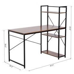 Bureau d'ordinateur brun HomCom moderne et contemporain de 47,2 po -HOMCOM Soldes 2022 330928734 AlternateImage2 l