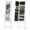 Armoire à bijoux sur pied par HomCom réglable, blanc