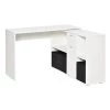 Bureau d'ordinateur blanc HomCom moderne et contemporain de 46 po