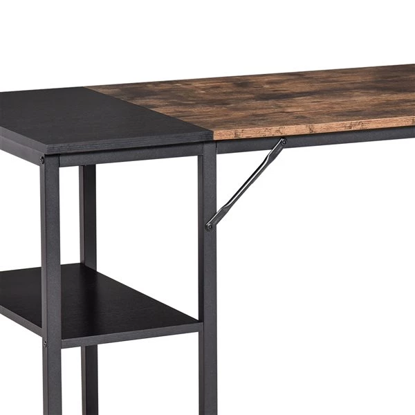 Bureau d'ordinateur brun HomCom moderne et contemporain de 47,25 po 5 Bureau d'ordinateur brun HomCom moderne et contemporain de 47,25 po – Image 5