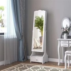 Armoire à bijoux sur pied par HomCom avec 3 tiroirs, blanc 7 Armoire à bijoux sur pied par HomCom avec 3 tiroirs, blanc -HOMCOM Soldes 2022 330928770 AlternateImage3 l