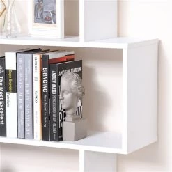 Bibliothèque en composite par HomCom blanc avec 6 tablettes -HOMCOM Soldes 2022 330928778 AlternateImage3 l