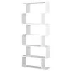 Bibliothèque en composite par HomCom blanc avec 6 tablettes