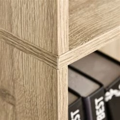 Bibliothèque en composite beige naturel par HomCom avec 5 tablettes -HOMCOM Soldes 2022 330928784 AlternateImage4 l