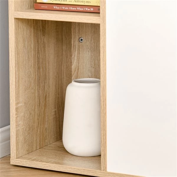 Bureau d'ordinateur brun pâle HomCom moderne et contemporain de 45,25 po 4 Bureau d'ordinateur brun pâle HomCom moderne et contemporain de 45,25 po – Image 4