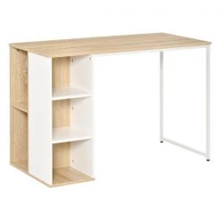 Bureau d'ordinateur brun pâle HomCom moderne et contemporain de 45,25 po